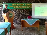 Kasrem 031/Wirabima Buka Latihan Posko I Kodim 0314/Inhil