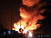 113 Kios di Pasar PT Pulau Sambung Guntung Inhil Terbakar
