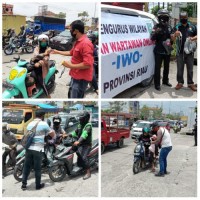 Warga Apresiasi, IWO Riau Kembali Bagikan 1.500 Masker
