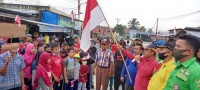 Bagus Santoso Lepas Ribuan Peserta Jalan Santai Masyarakat RW 20 Air Jamban Mandau
