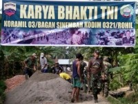  Kodim 0321 Rohil Pusatkan Karya Bhakti Diempat Kecamatan
