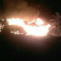 Dua Rumah di Sungai Piring Ludes Terbakar