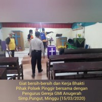 Cegah Virus Corona Hari Kedua Kapolsek Pinggir Bersihkan 3 Titik