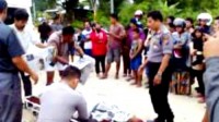 Bus NPM Tabrak Motor di Desa Rimbo Panjang, Pengendara Motor Tewas Di TKP 