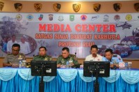 Danrem 031/Wirabima Selaku Dansatgas Gelar Rakor Evaluasi Bersama Pangdam I/BB Di Posko Karhutla