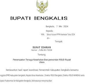 Bupati Bengkalis Himbau Masyarakat Tidak Mudah Percaya,Beredarya Surat Edaran Hoaks