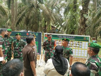 Pangdam I/BB Tinjau TMMD Ke -113 di Kecamatan Pinggir  Kab  Bengkalis