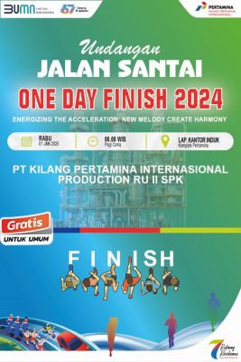Sambut Tahun Baru Langkah Penuh Harmoni, Pertamina Sungai Pakning Gelar Jalan Santai